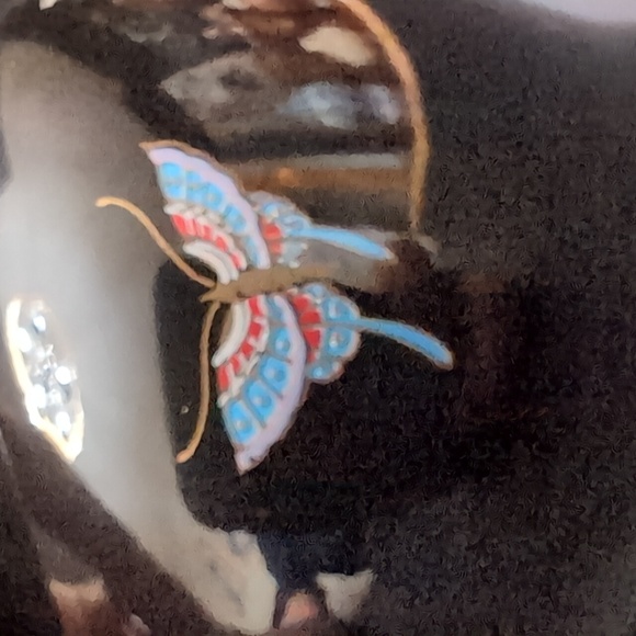 Vintage Shibata Japan Mini Black Lidded Ginger Jar. - Picture 6 of 11